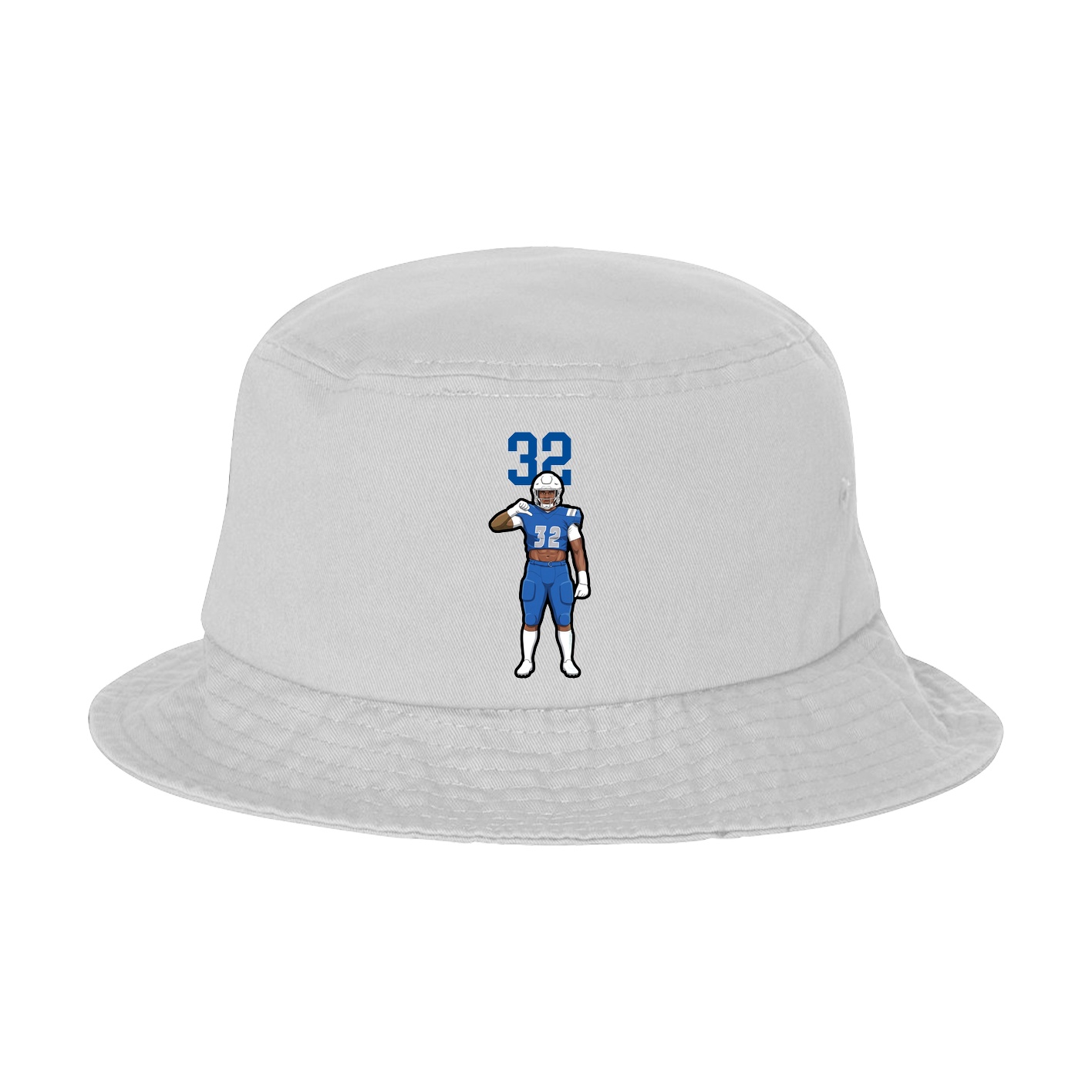 Bucket Cap — Number Top in White