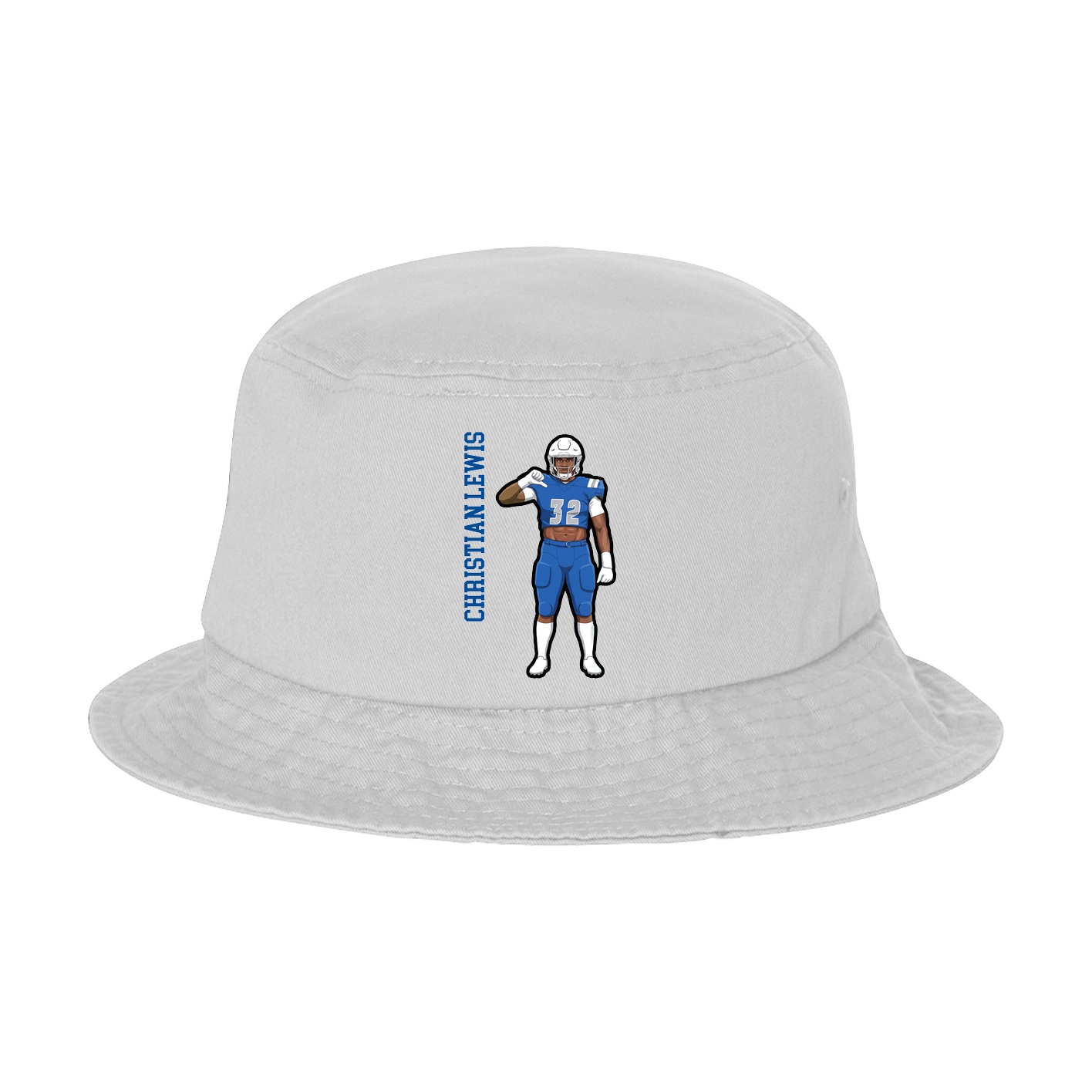 Bucket Cap — Name Vertical in White