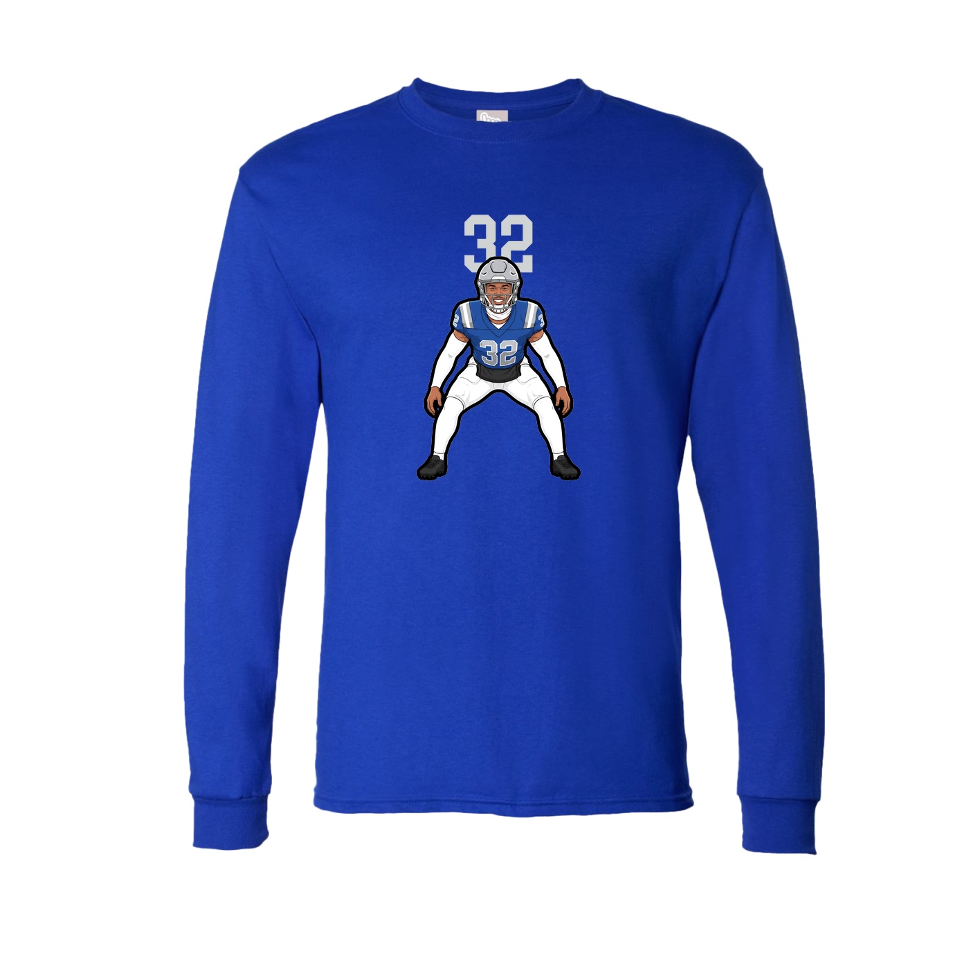 Long Sleeve Tee — Number Top in Royal
