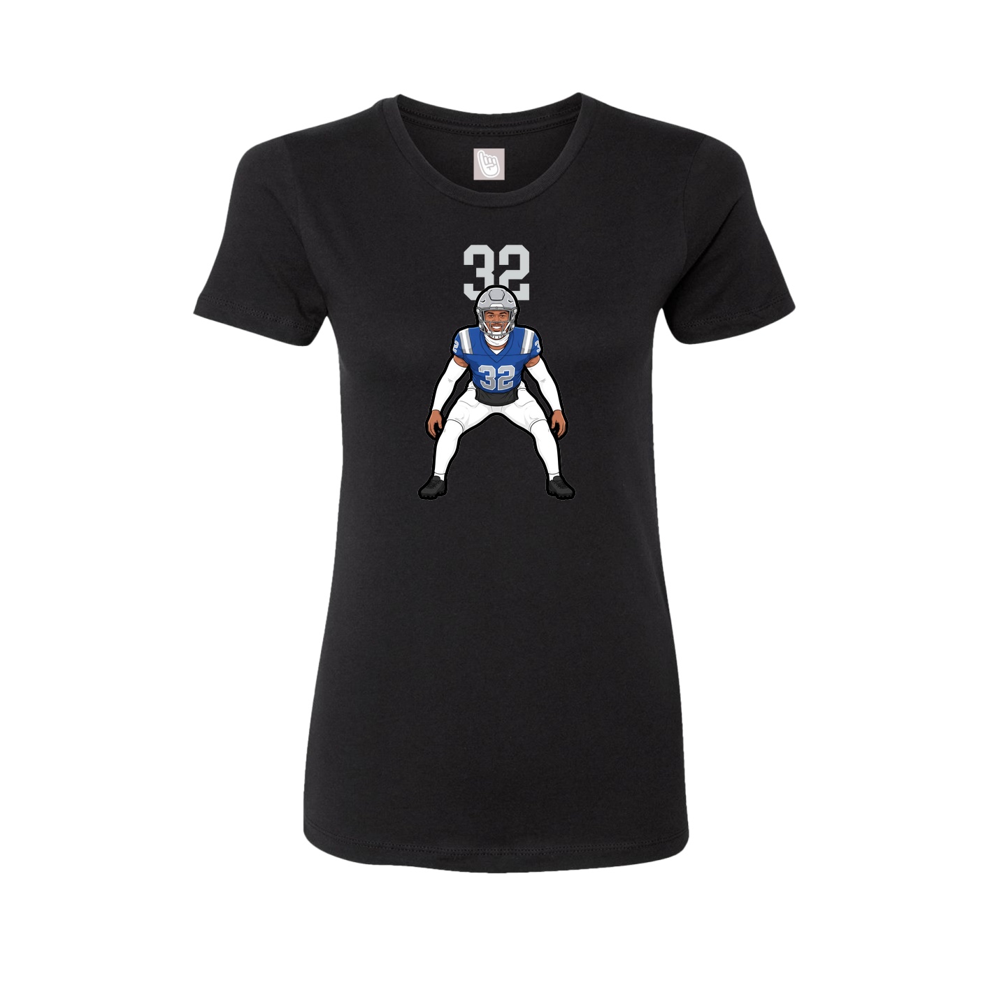 Womens Tee — Number Top in Black