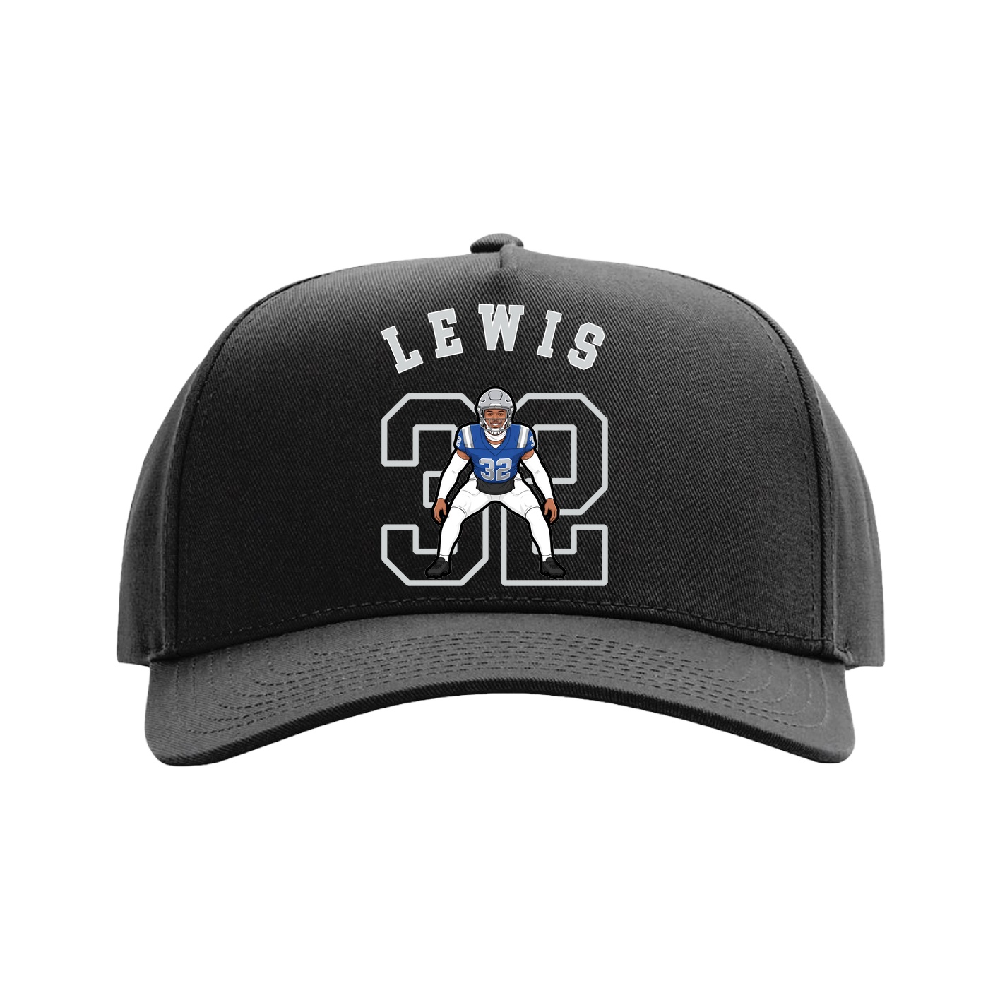 Full Fabric Five-Panel Champ Cap — Shirsey Arch in Black