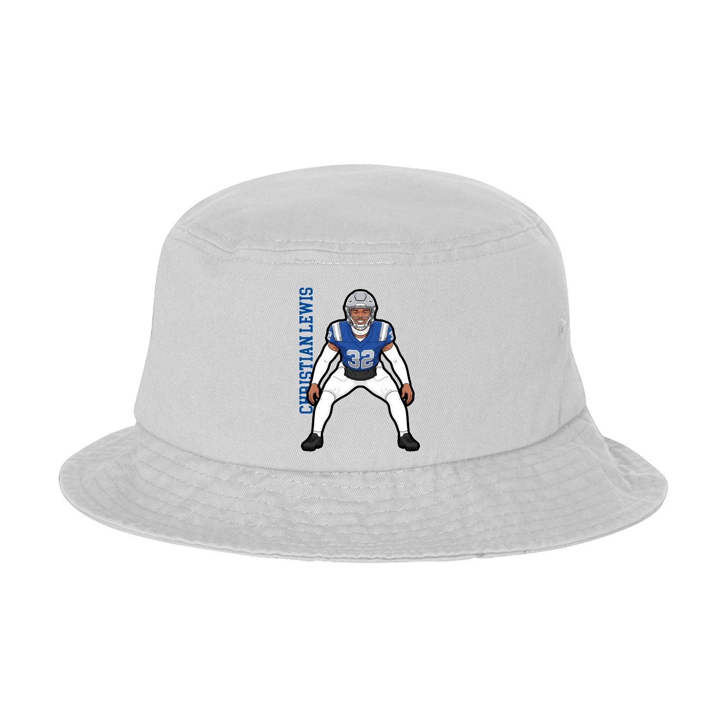 Bucket Cap — Name Vertical in White
