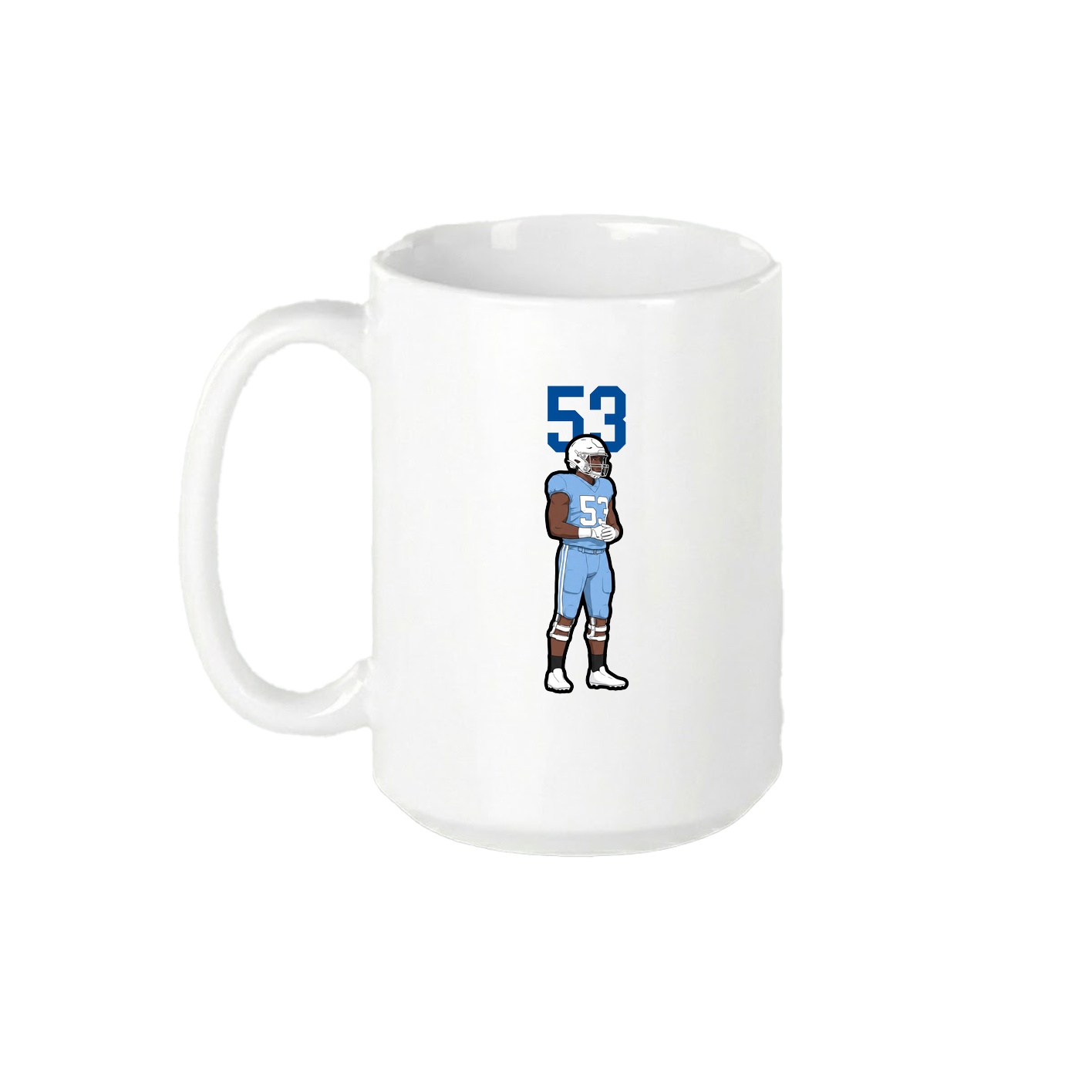 15oz Coffee Mug — Number Top in White