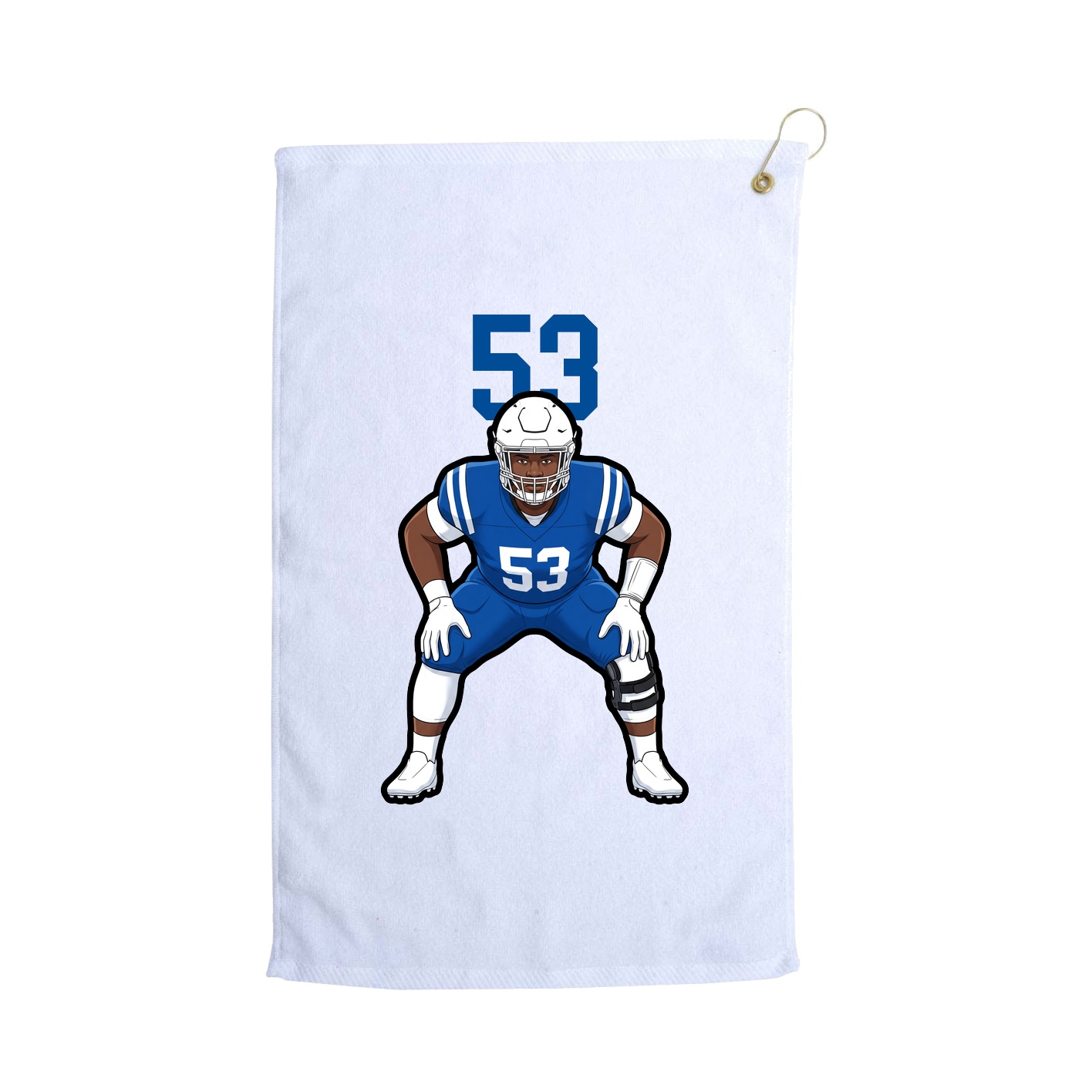 Golf Towel — Number Top in White