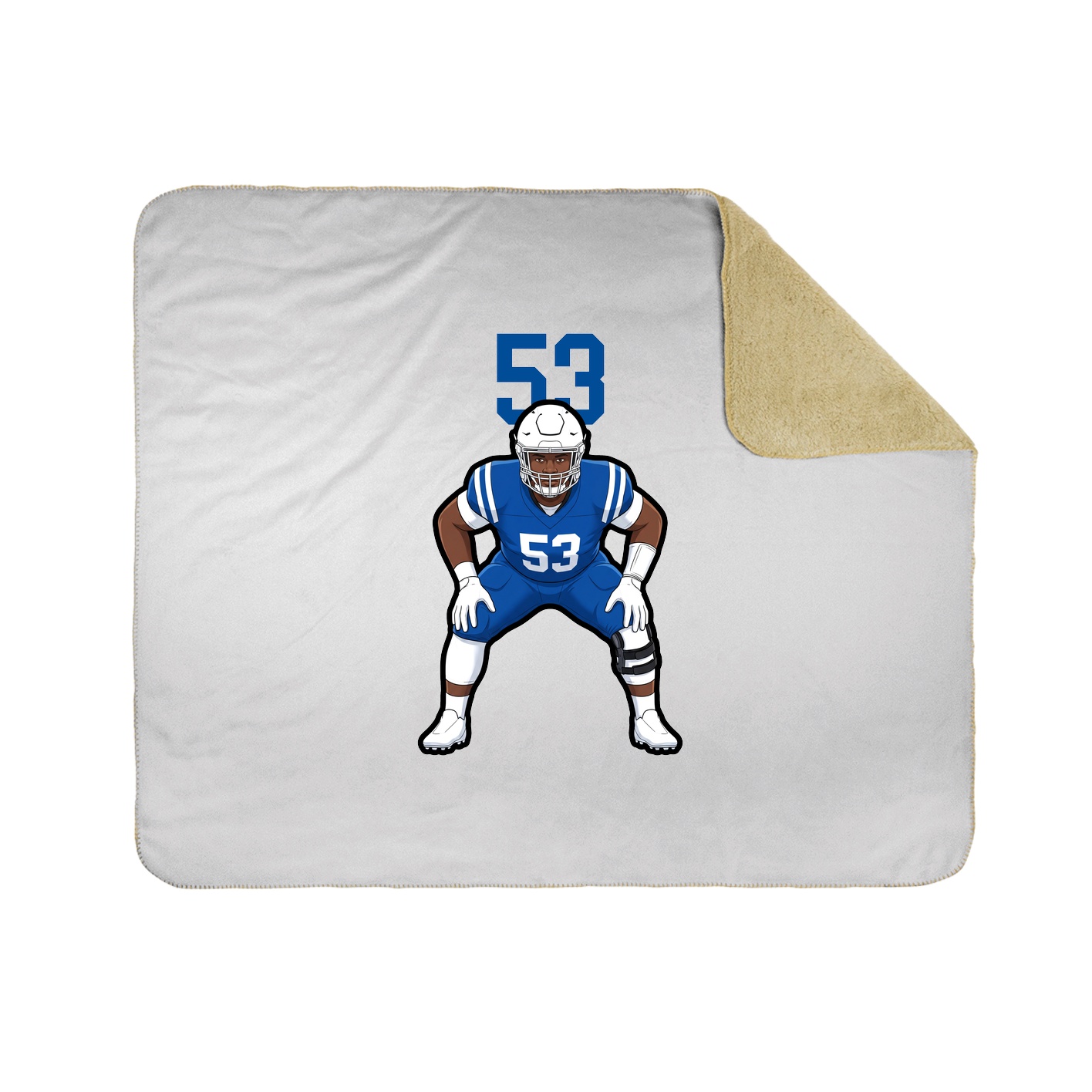 Throw Blanket — Number Top in White