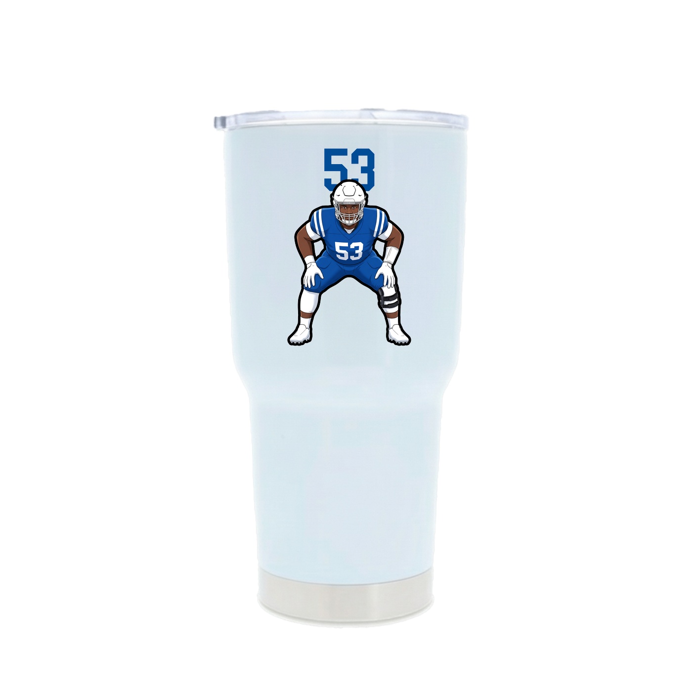 30oz Stainless Steel Tumbler — Number Top in White