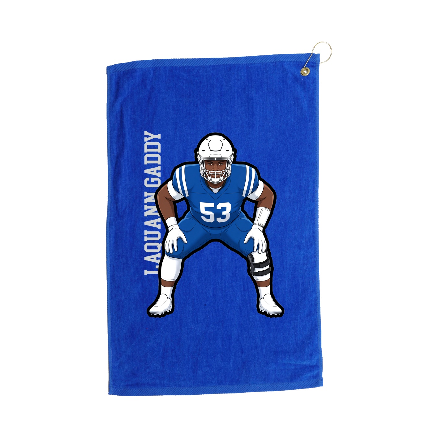 Golf Towel — Name Vertical in Royal