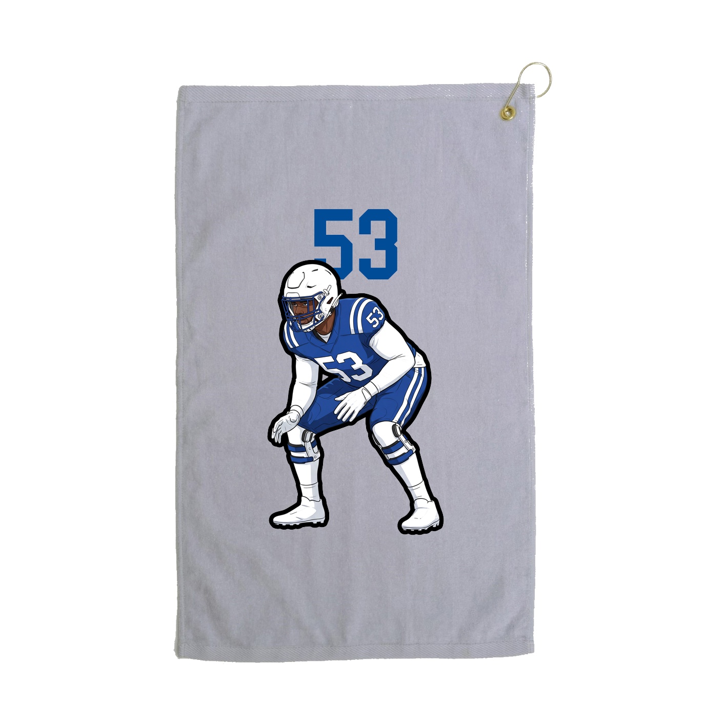 Golf Towel — Number Top in Grey
