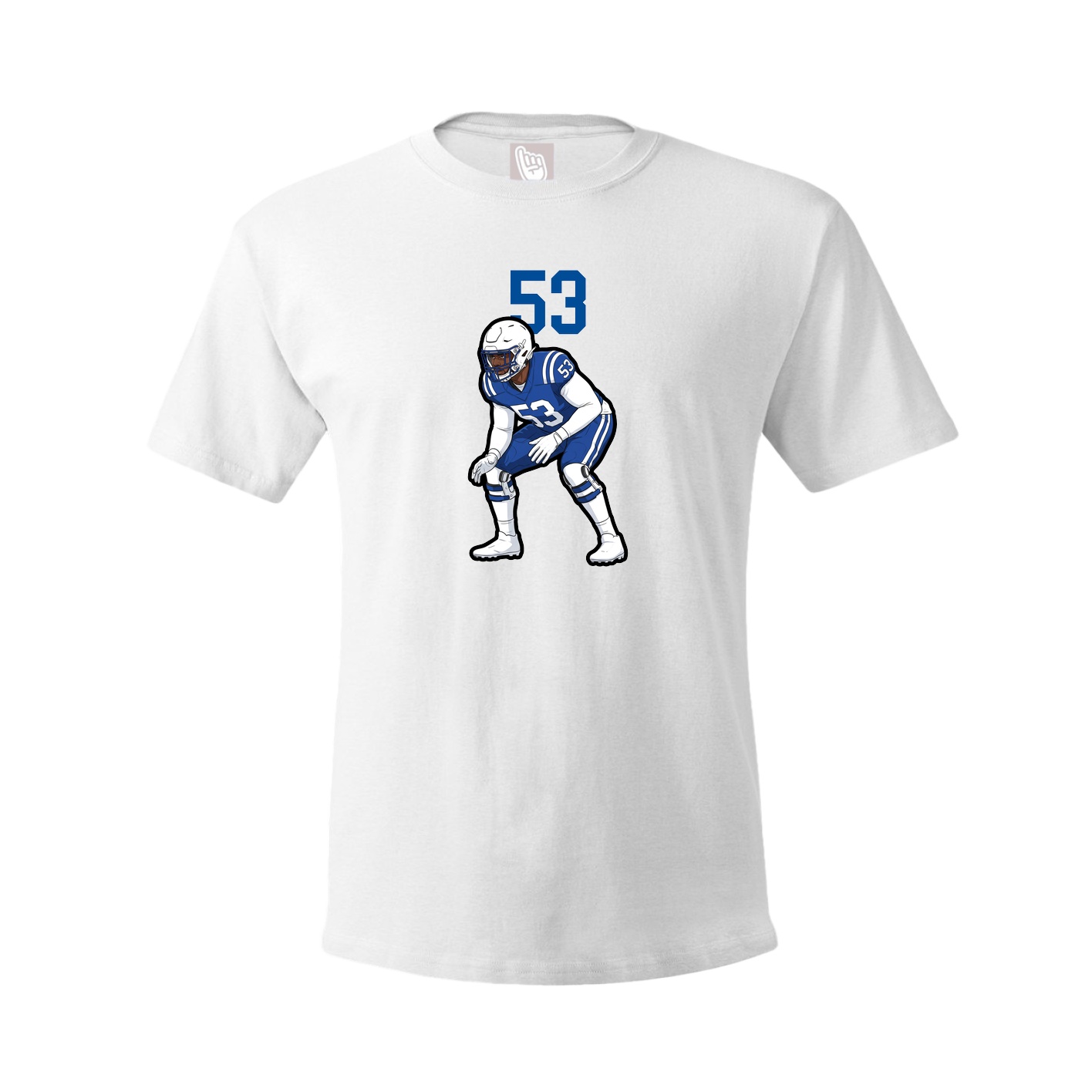 Youth Tee — Number Top in White