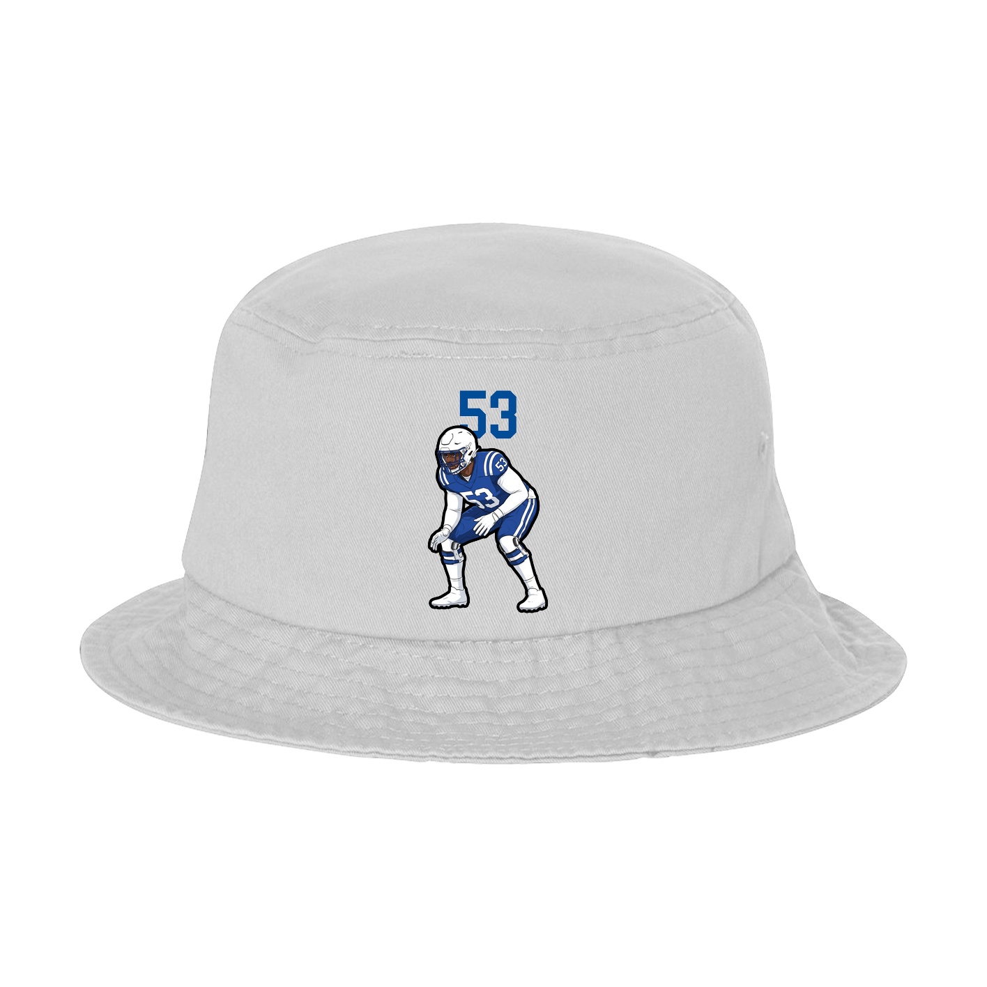 Bucket Cap — Number Top in White