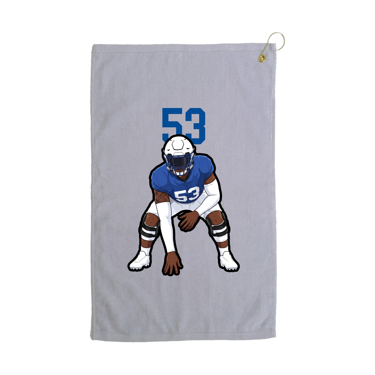 Golf Towel — Number Top in Grey
