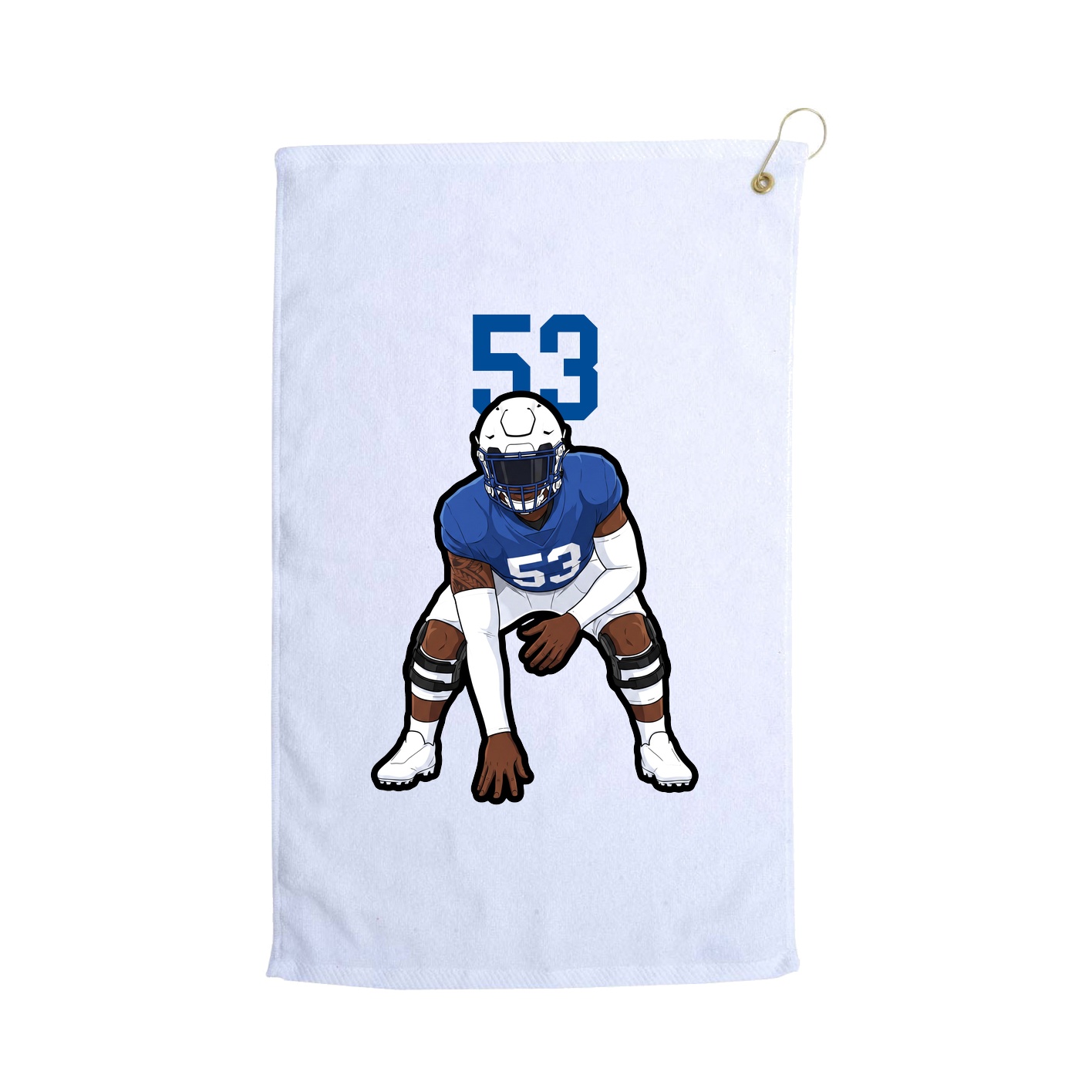 Golf Towel — Number Top in White