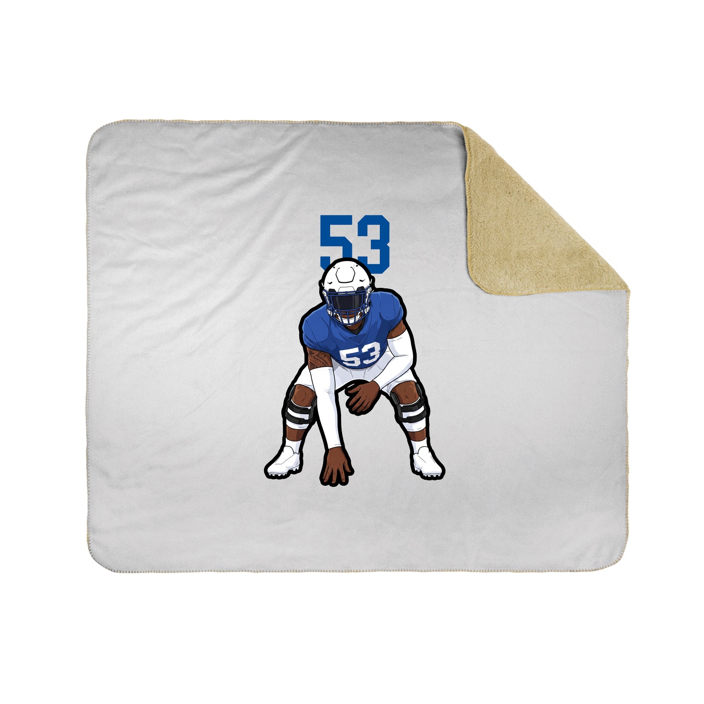 Throw Blanket — Number Top in White