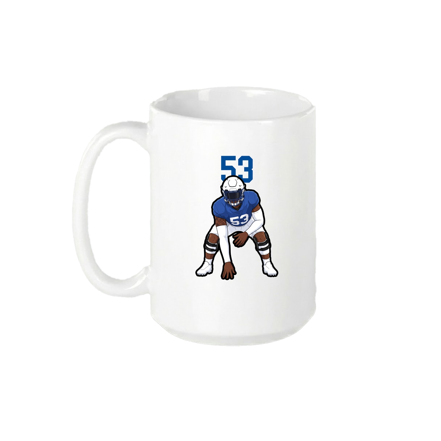 15oz Coffee Mug — Number Top in White