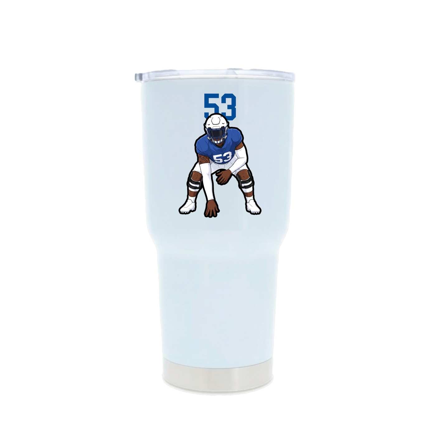 30oz Stainless Steel Tumbler — Number Top in White