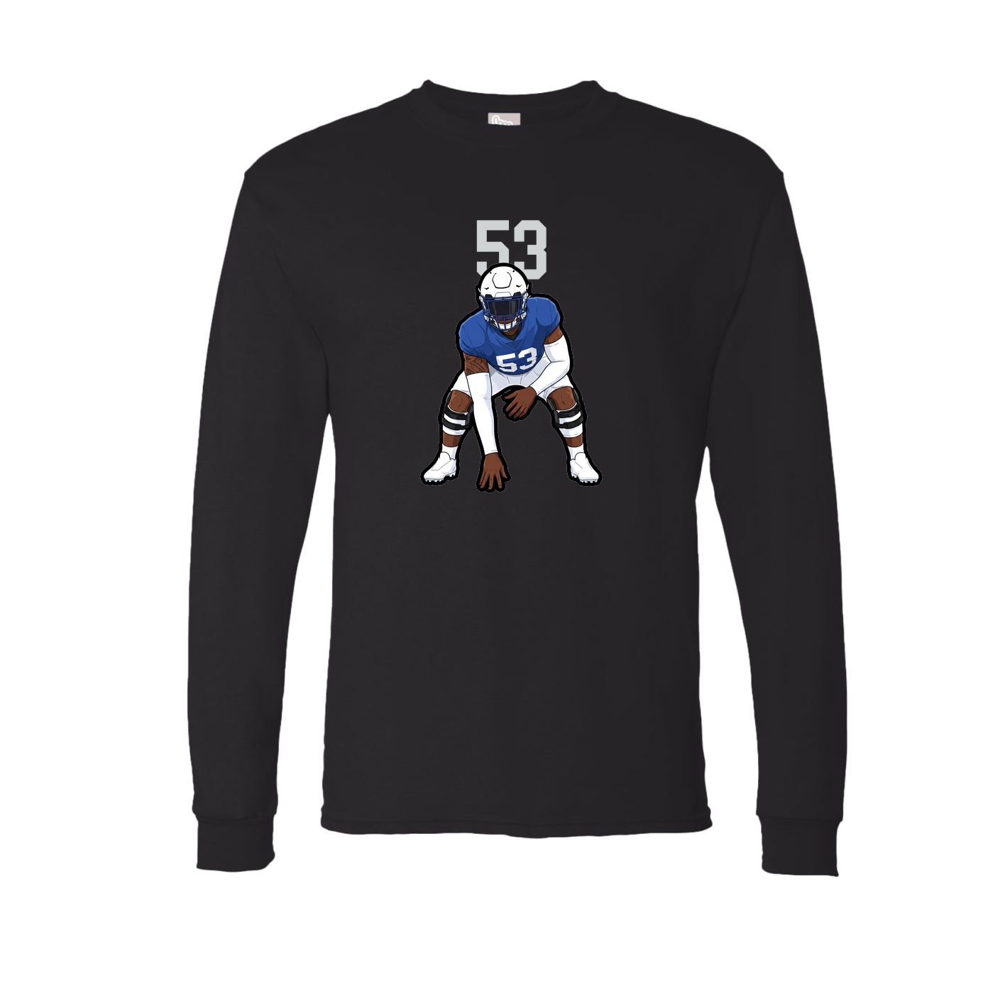 Long Sleeve Tee — Number Top in Black
