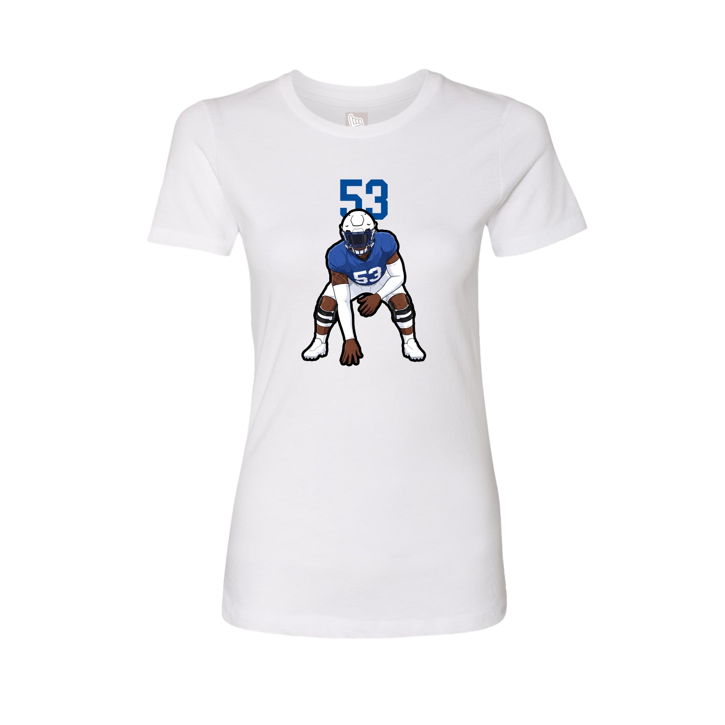 Fitted Women's Tee — Number Top in White