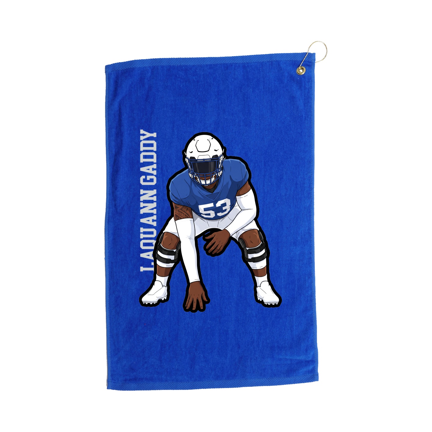 Golf Towel — Name Vertical in Royal