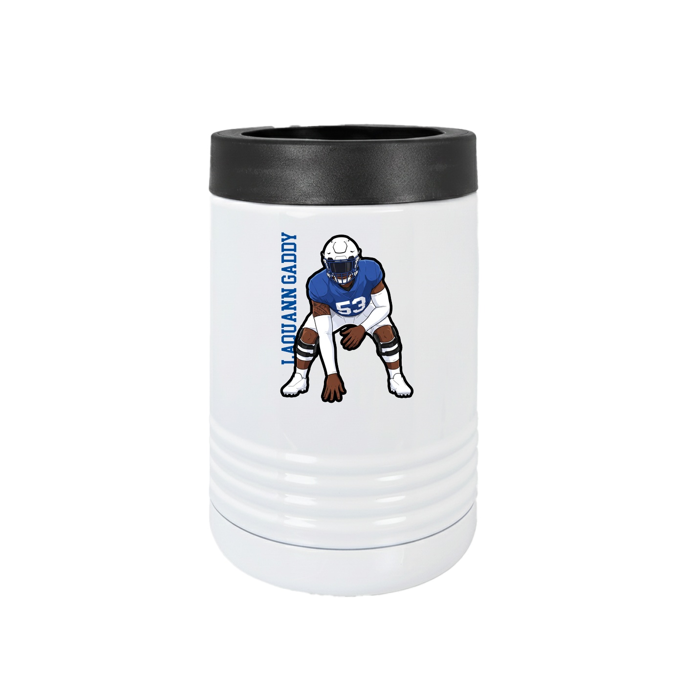 Beverage Holder — Name Vertical in White
