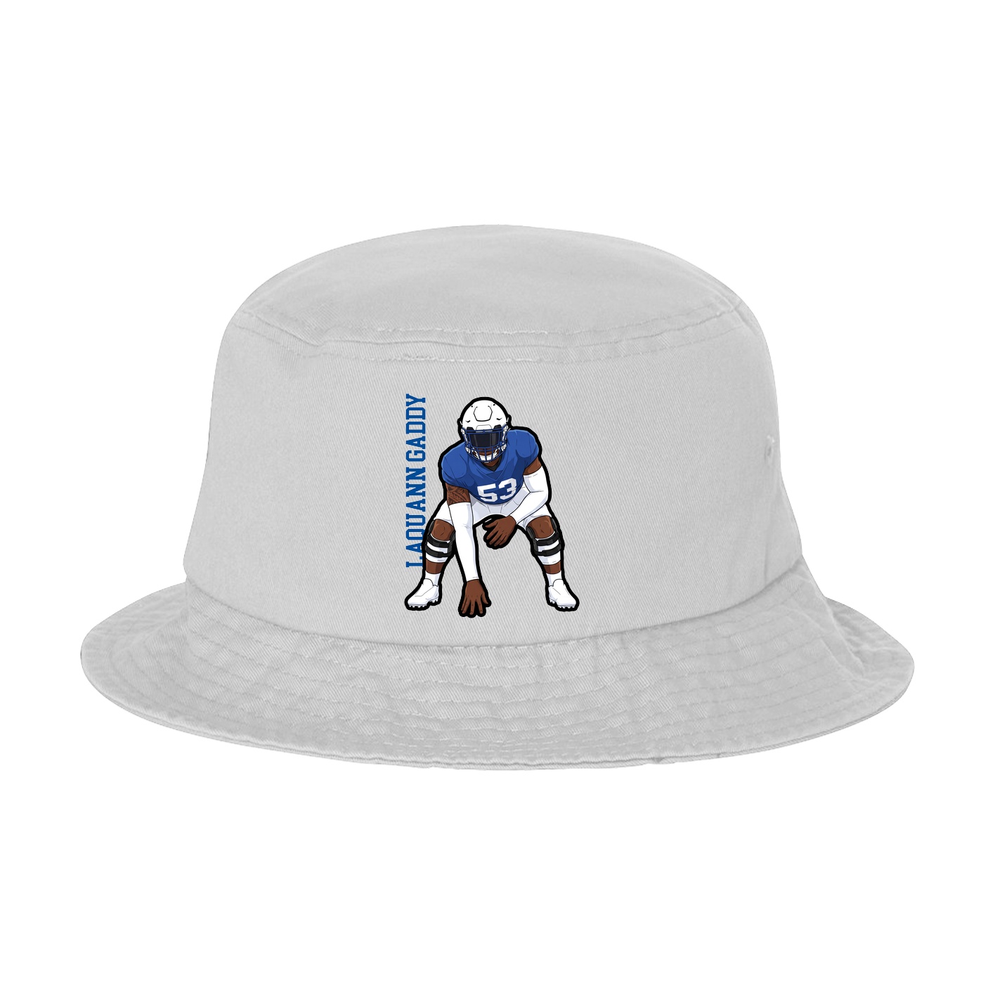 Bucket Cap — Name Vertical in White