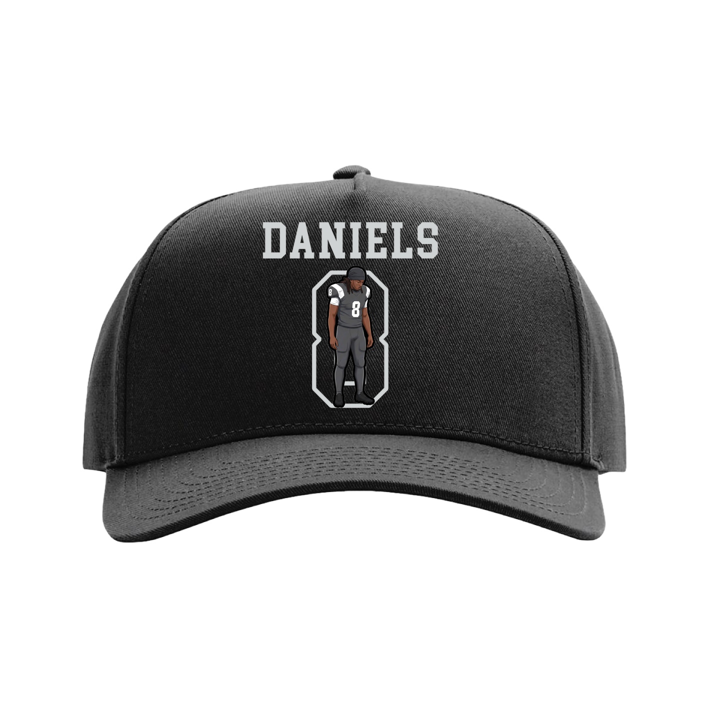 Full Fabric Five-Panel Champ Cap — Shirsey in Black