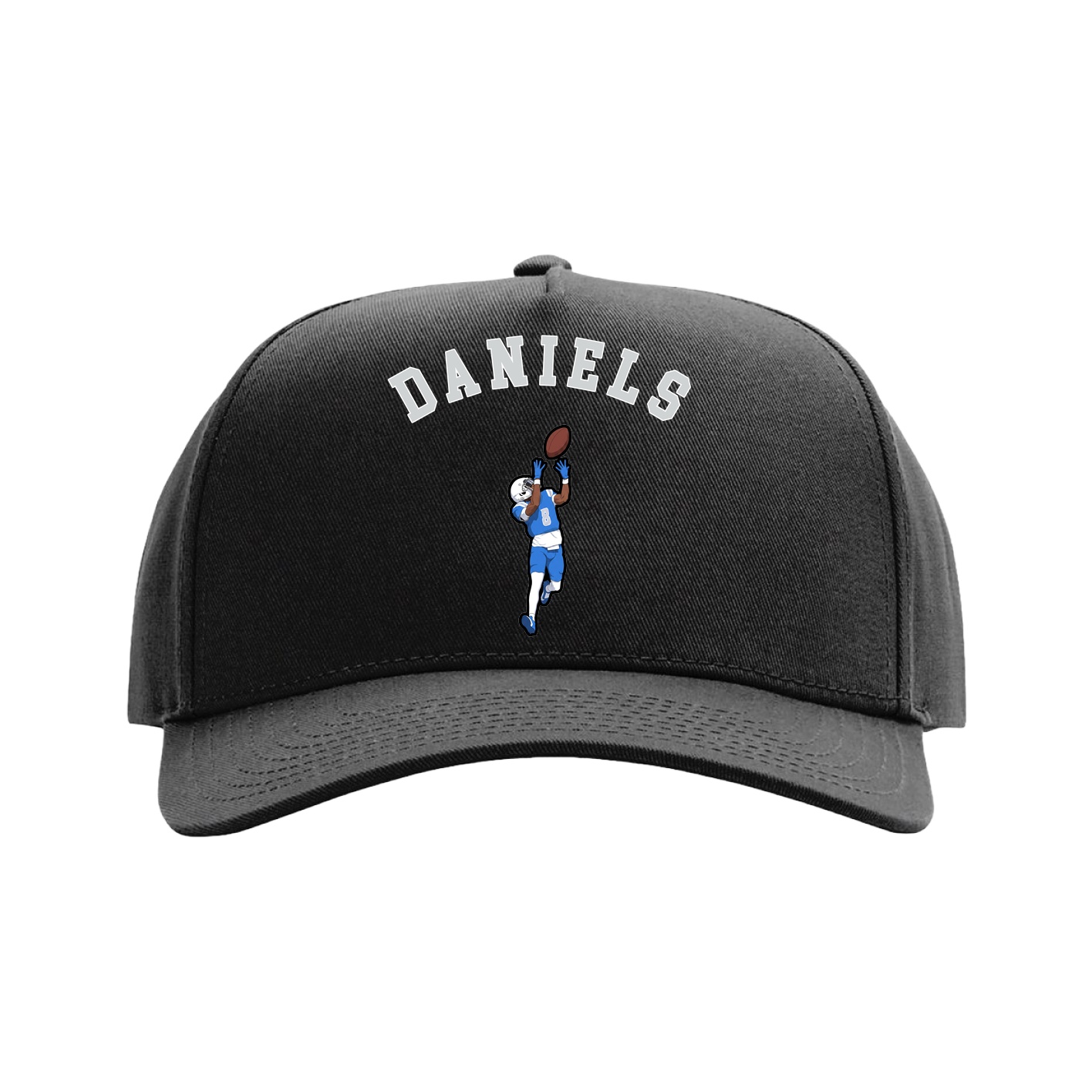 Full Fabric Five-Panel Champ Cap — Shirsey Arch in Black