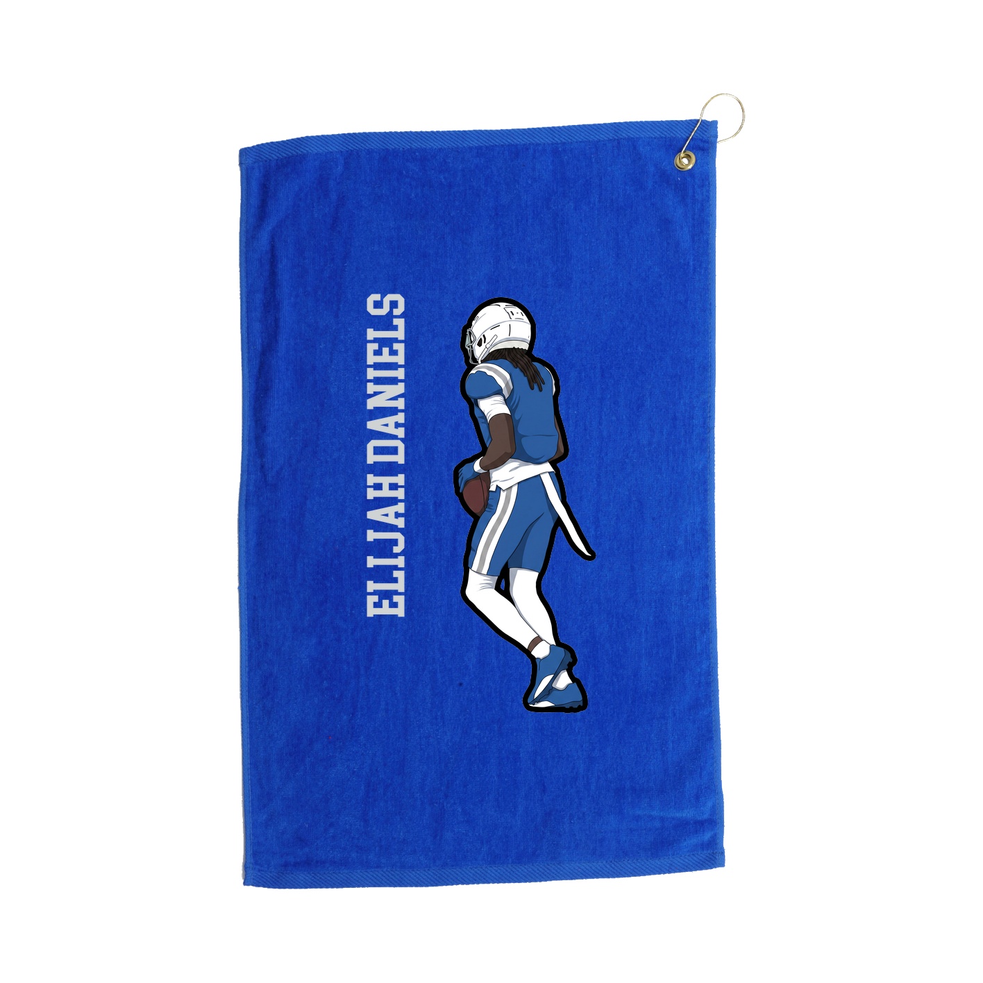 Golf Towel — Name Vertical in Royal