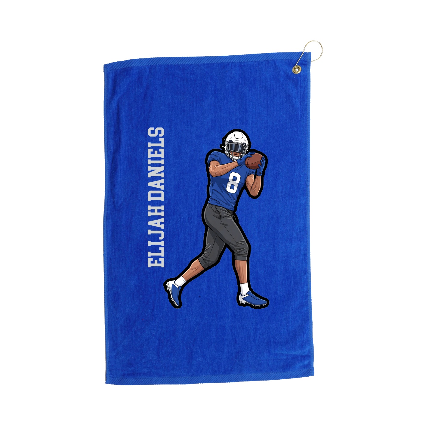 Golf Towel — Name Vertical in Royal