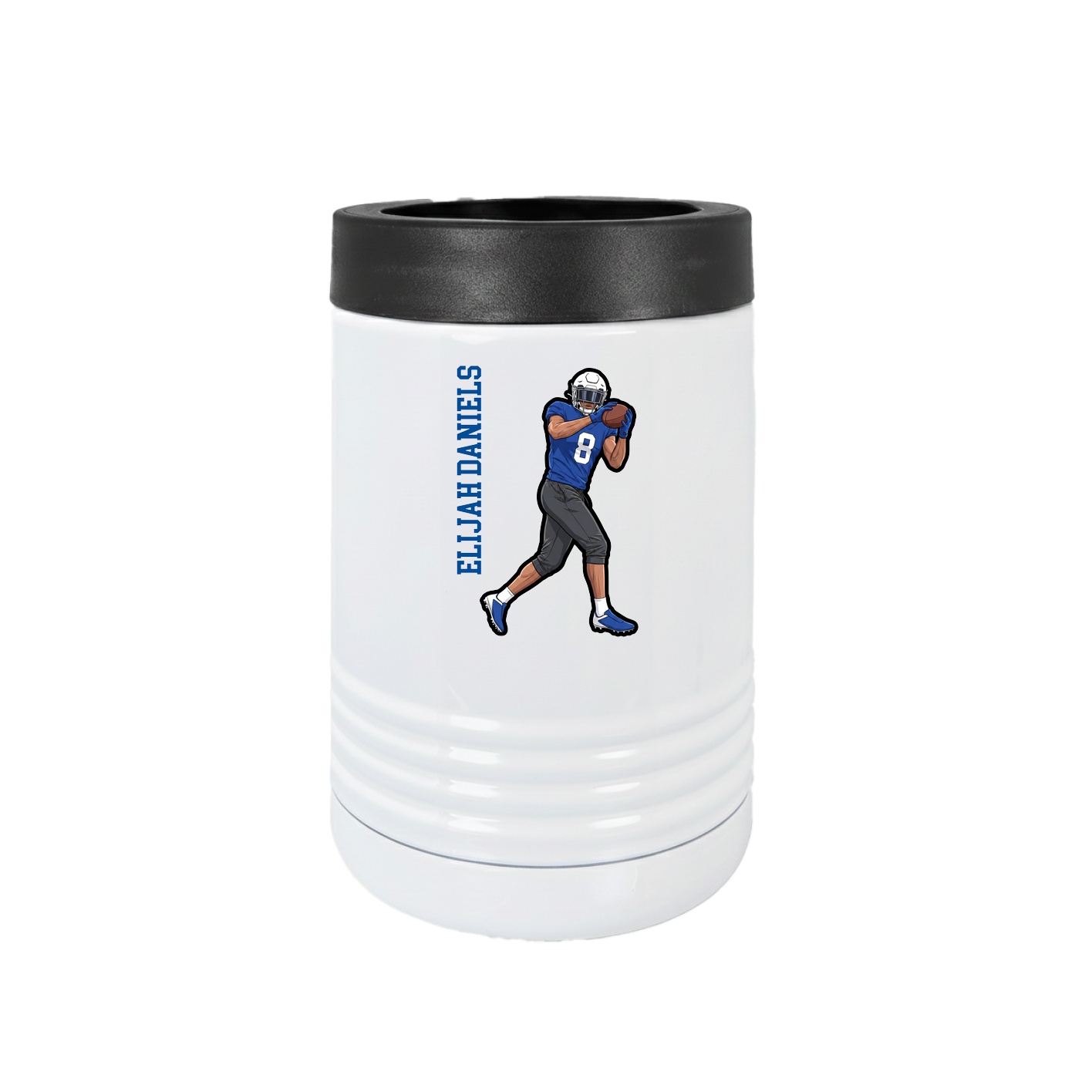 Beverage Holder — Name Vertical in White