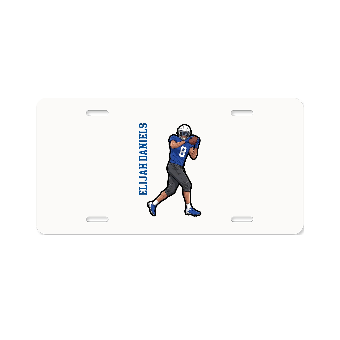 License Plate — Name Vertical in Classic