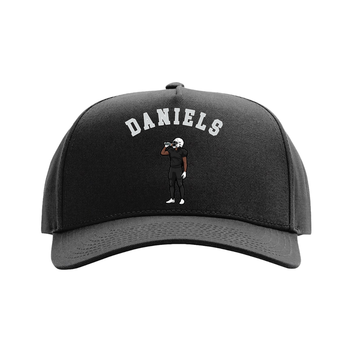 Full Fabric Five-Panel Champ Cap — Shirsey Arch in Black