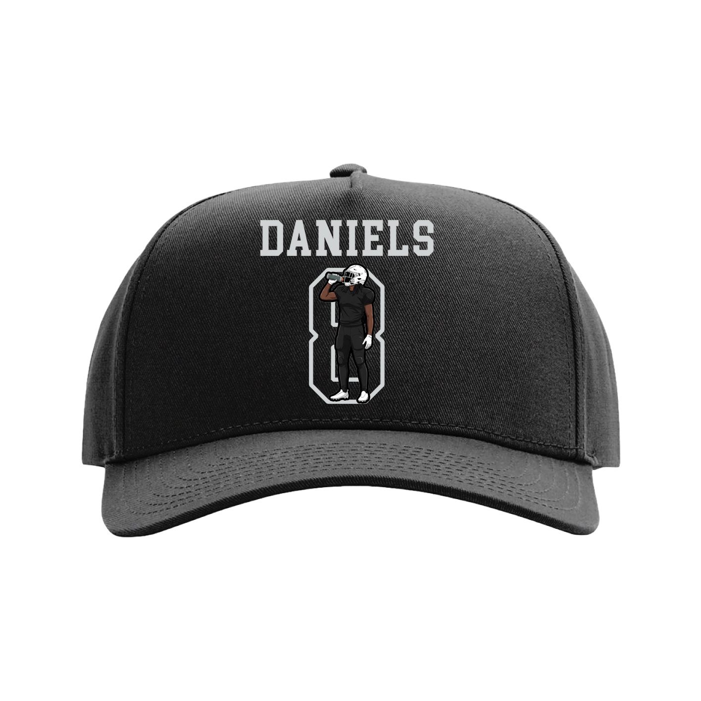 Full Fabric Five-Panel Champ Cap — Shirsey in Black