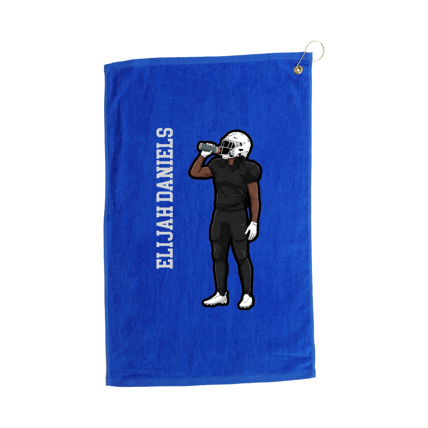 Golf Towel — Name Vertical in Royal