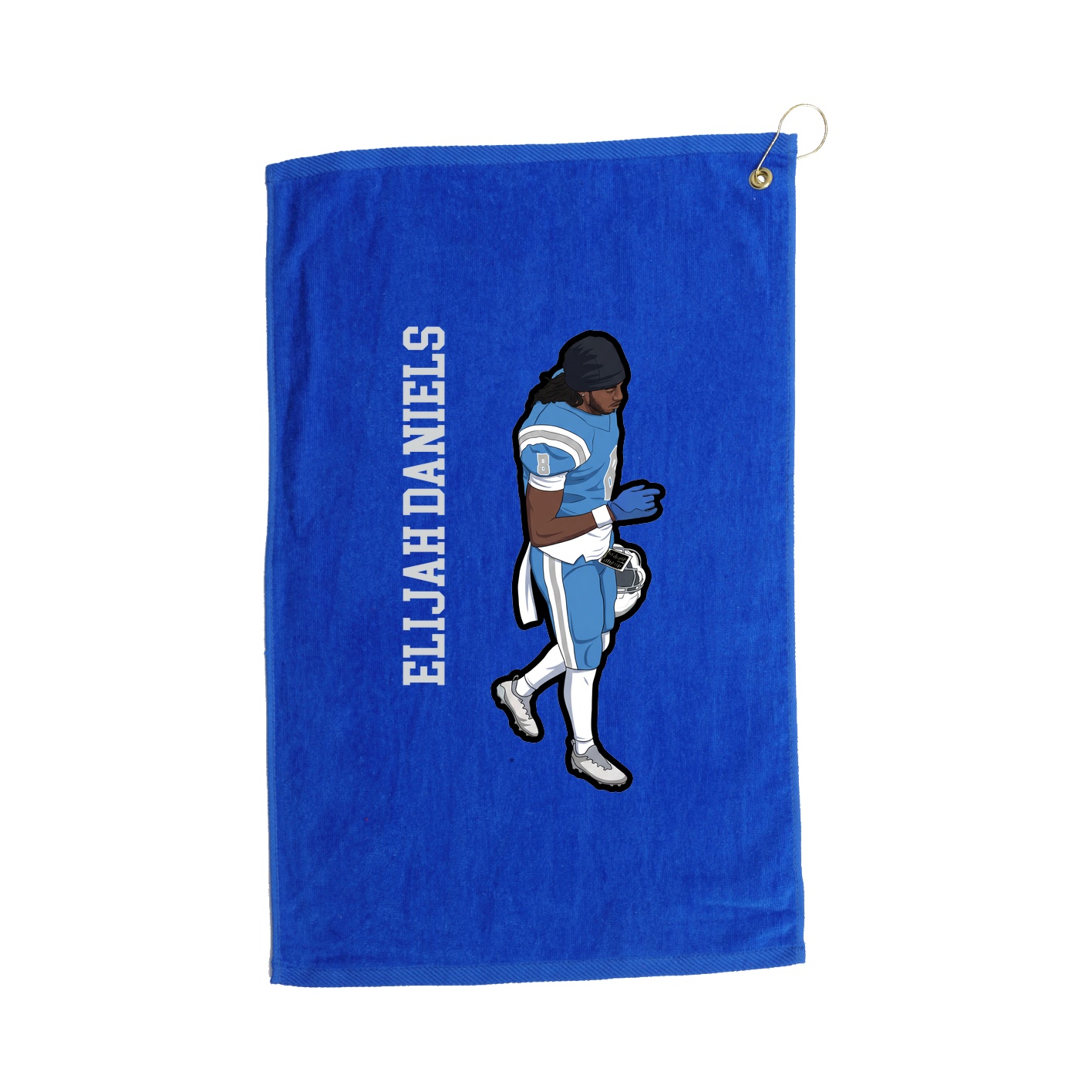 Golf Towel — Name Vertical in Royal