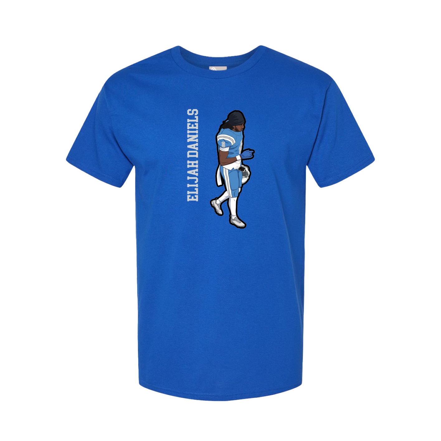 Youth Tee — Name Vertical in Royal
