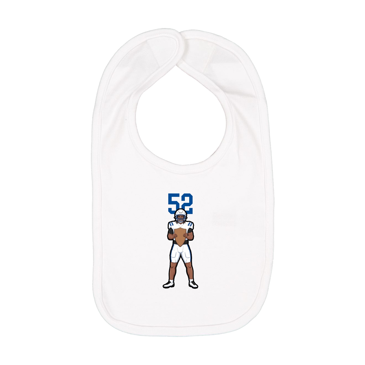 Infant Bib — Number Top in White