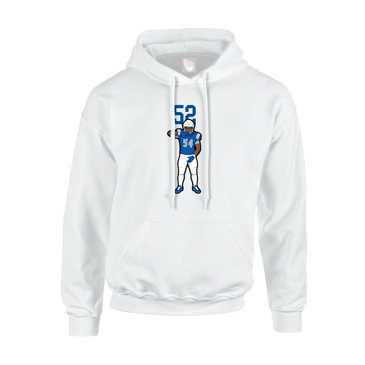 Hoodie — Number Top in White