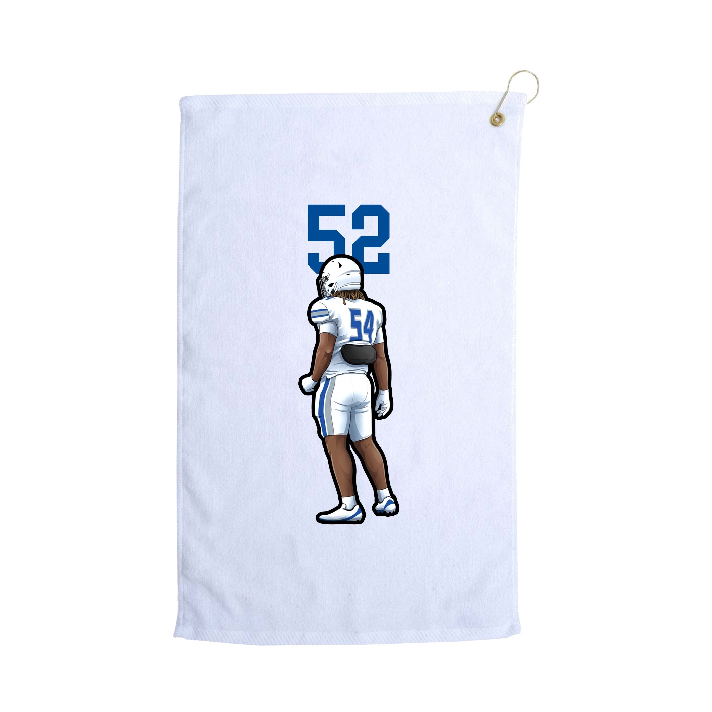 Golf Towel — Number Top in White