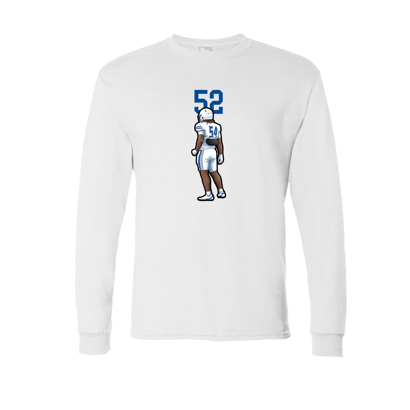 Long Sleeve Tee — Number Top in White