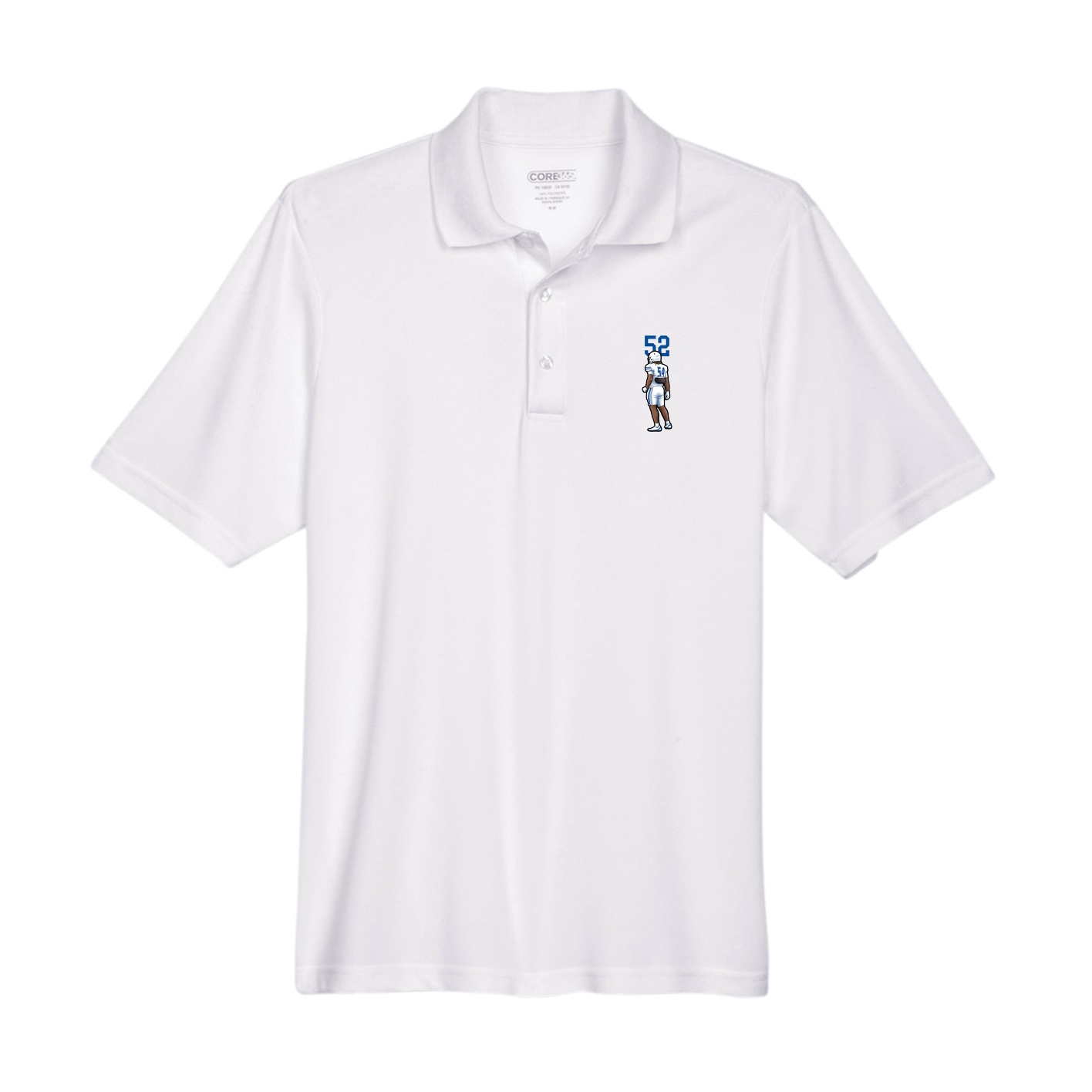 Performance Polo — Number Top in White