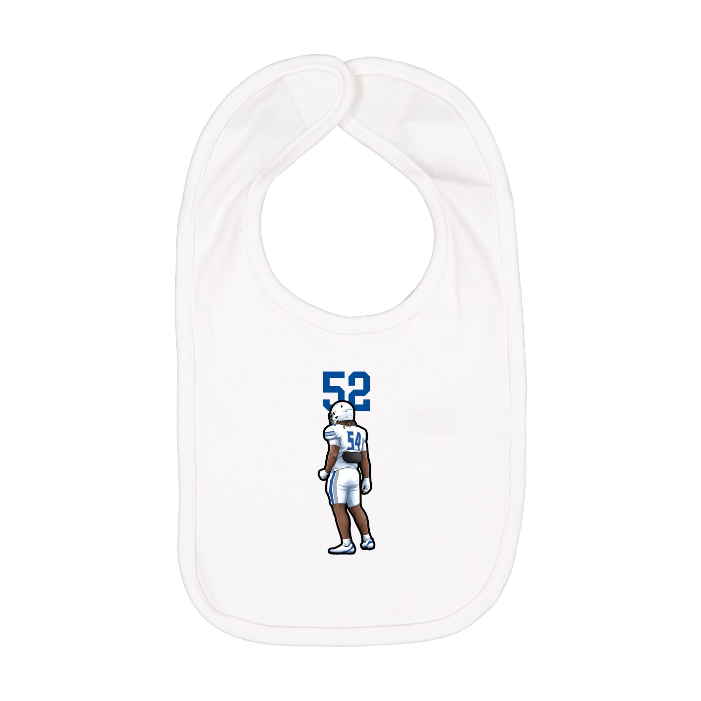 Infant Bib — Number Top in White
