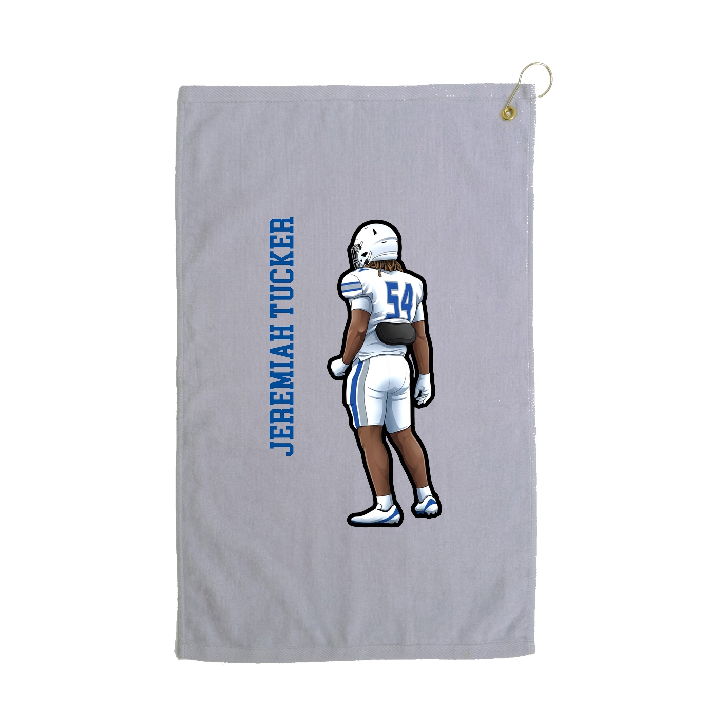 Golf Towel — Name Vertical in Grey