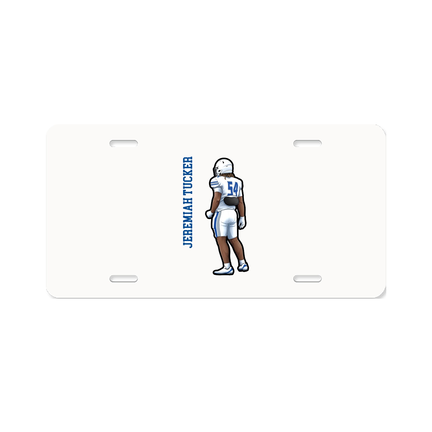 License Plate — Name Vertical in Classic