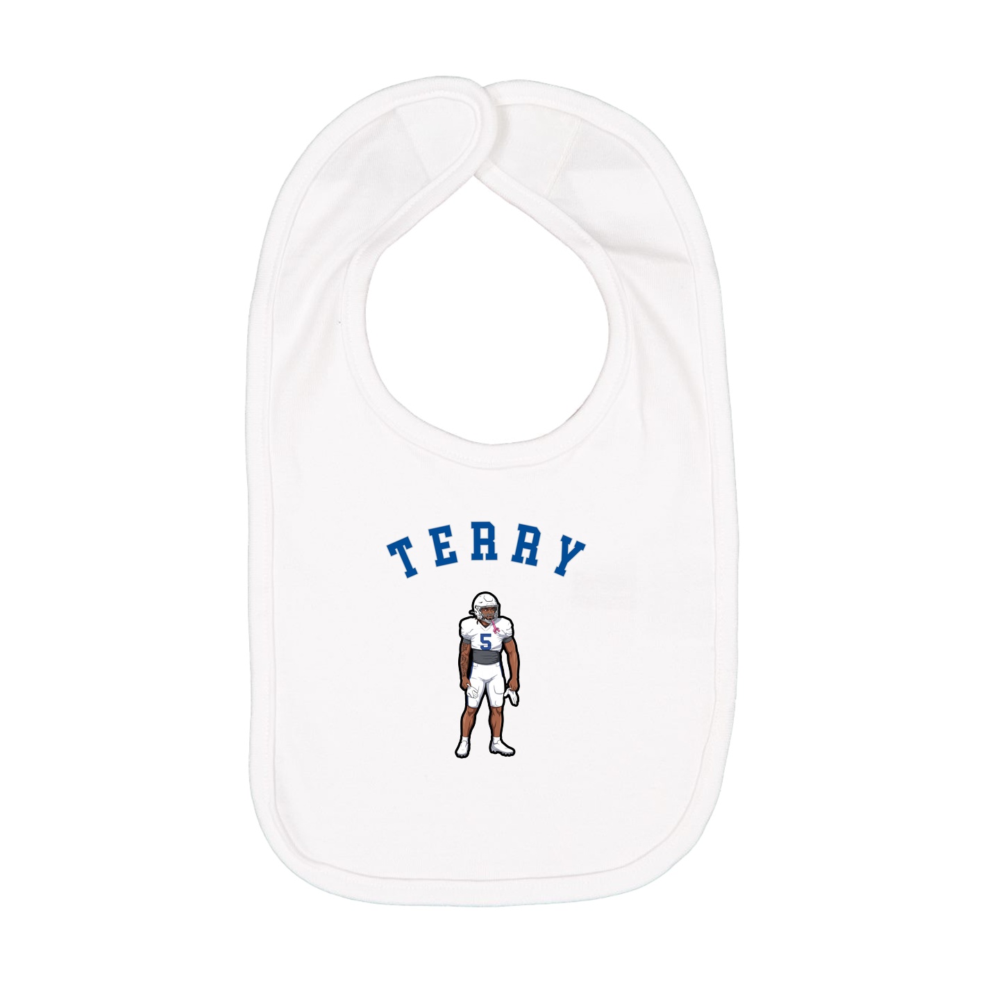 Infant Bib — Shirsey Arch in White