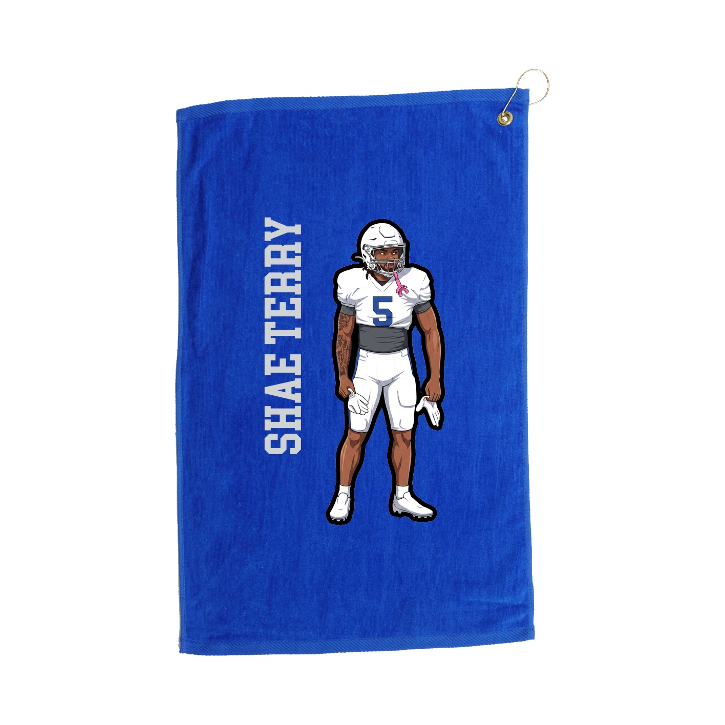 Golf Towel — Name Vertical in Royal
