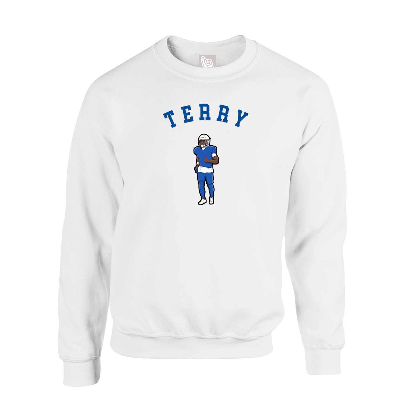 Fleece Crew — Shirsey Arch in White
