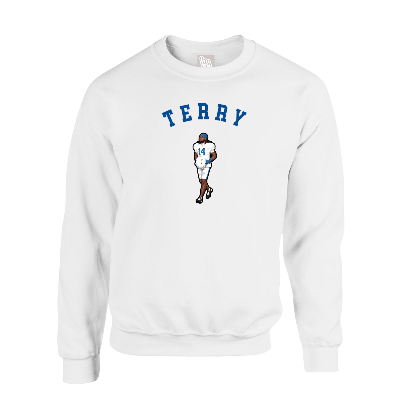 Fleece Crew — Shirsey Arch in White
