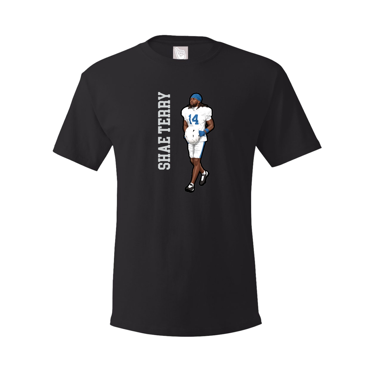 Youth Tee — Name Vertical in Black