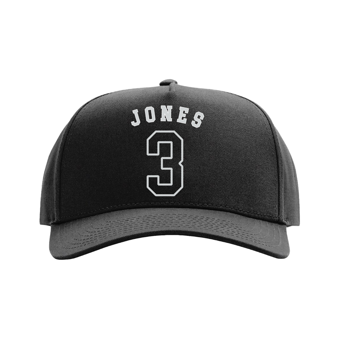 Full Fabric Five-Panel Champ Cap — Shirsey Arch in Black