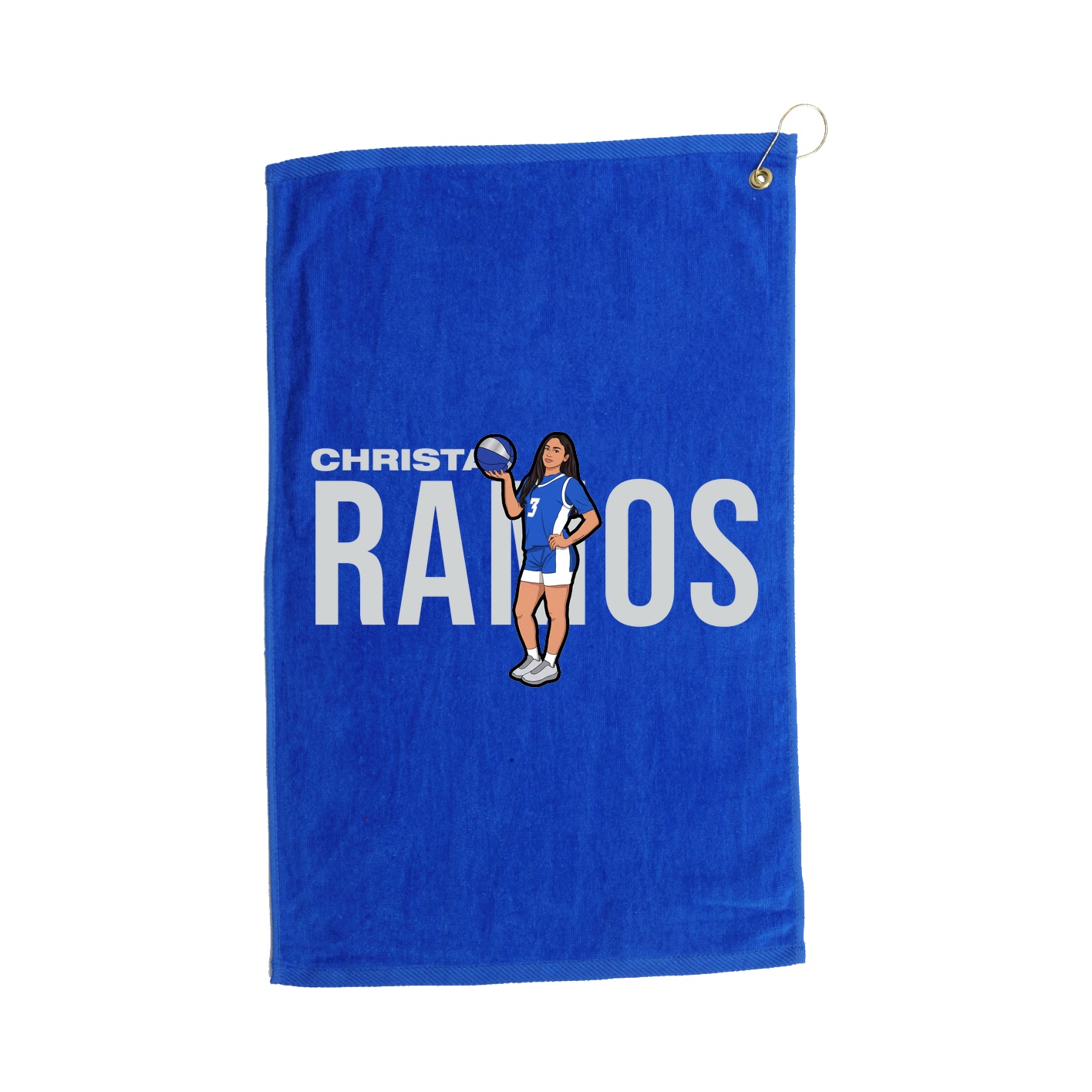 Golf Towel — Player Name in Royal